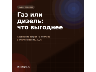 Газовая или дизельная горелка: что выгоднее в 2026 году